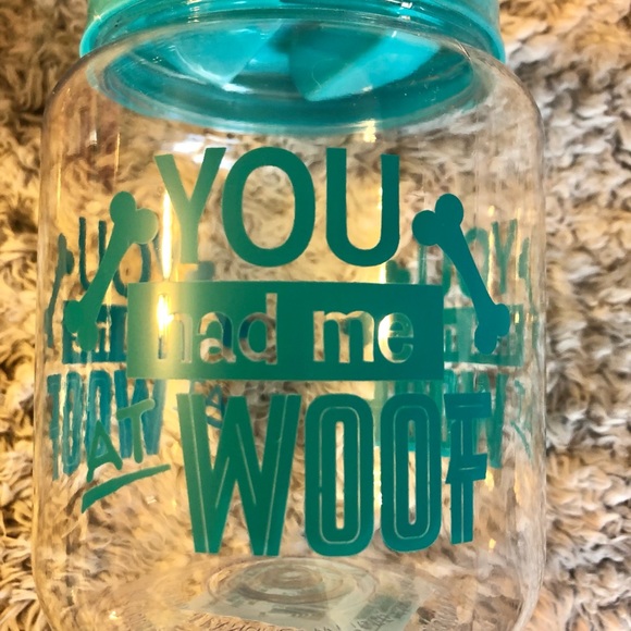 Other - Green Treat Jar & Yellow Collapsible Food/Water Dish. NWOT